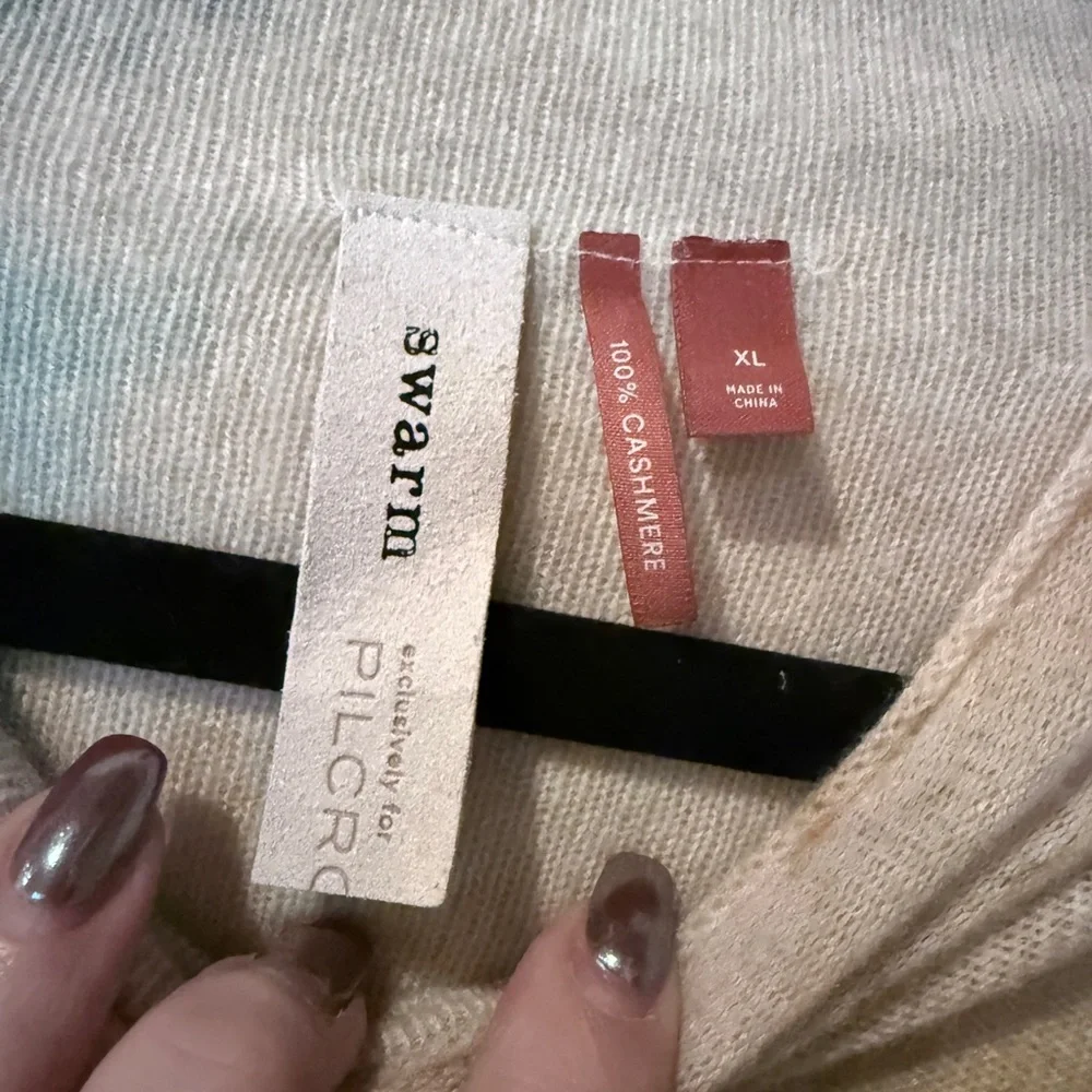 Pilcro Cashmere Sweater in Cream - Picture 4 of 4